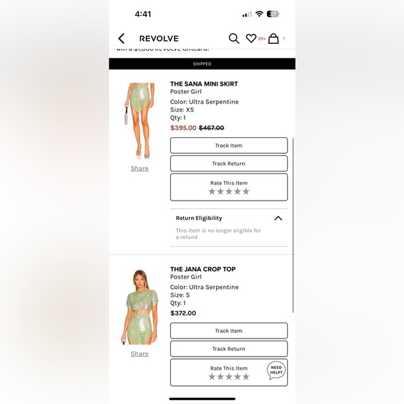 Poster girl Set NWT sana mini skirt & Jana crop top - Picture 6 of 7